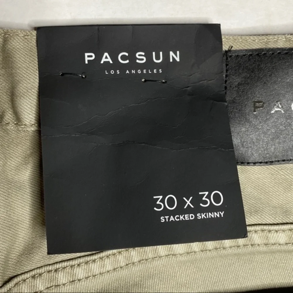Pacsun Stacked Skinny Knee Zipper Jeans NWT